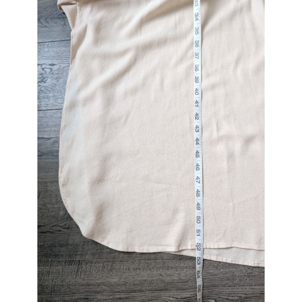 NWOT MyBodhi Linen Blend Tunic Dress Maxi Sand Beige Boho Long Lagenlook OS - Picture 14 of 16